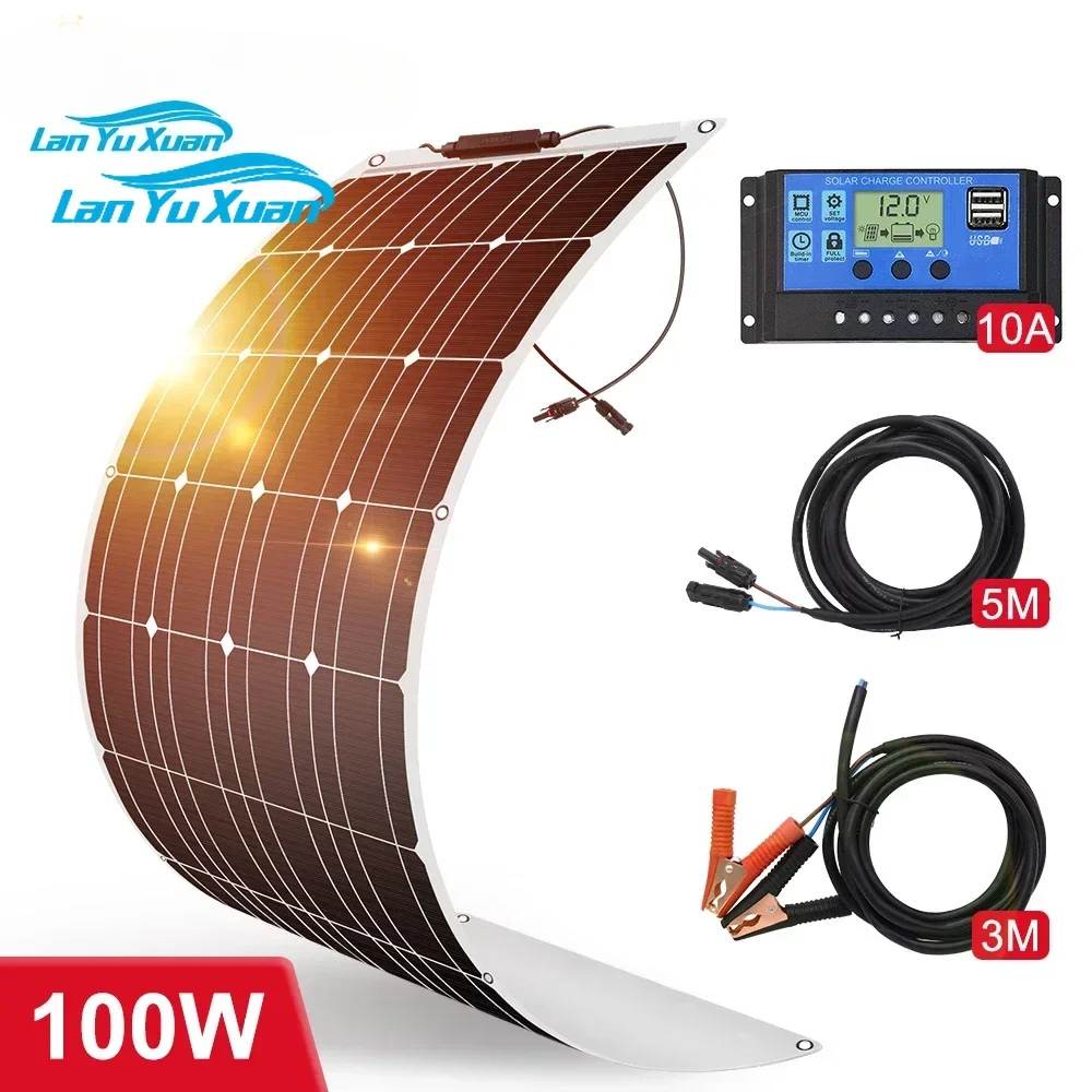 Rv Solar Kit 400W - 18V 100W 200W 400W Flexible Solar