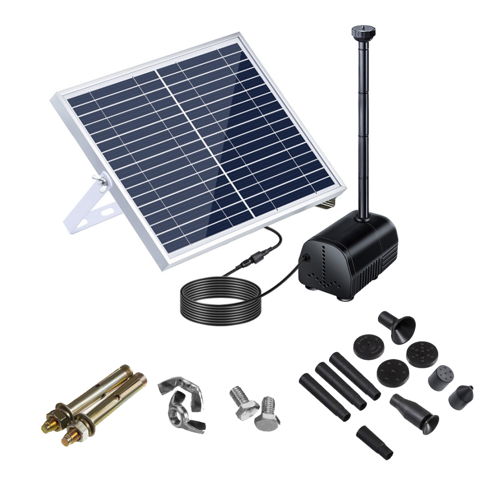 Solar Pool Pump Kit - High-power Solar Landscape Fountain 17V 10W