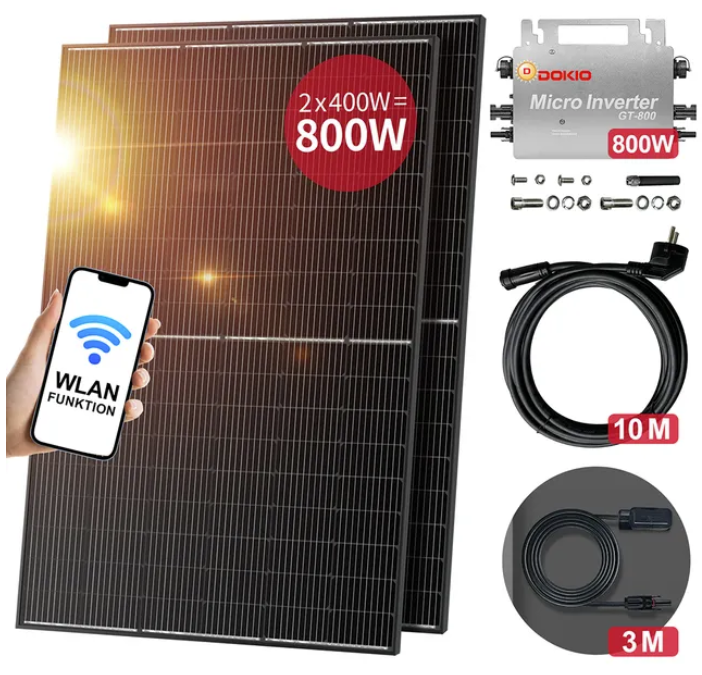 Rv Solar Kit 400W - DOKIO Balcony Power Plants Kit 400W/800W