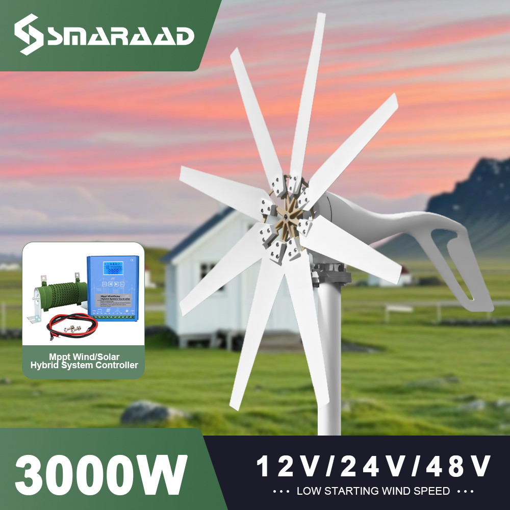 Wind Solar Hybrid Kit - EU United States Delivery 3000W Horizontal