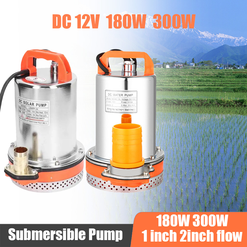 Solar Pool Pump Kit - DC 12V 300W Submersible Pump Deep