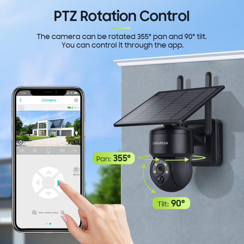 SHIWOJIA WIFI Wireless PTZ Sol - Solar Panel Tilt Mount review and price