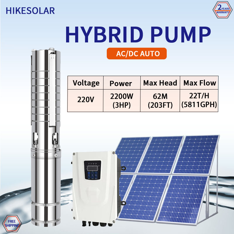 Hybrid DC AC Solar Powered Hig - Solar Pool Pump Kit review and price