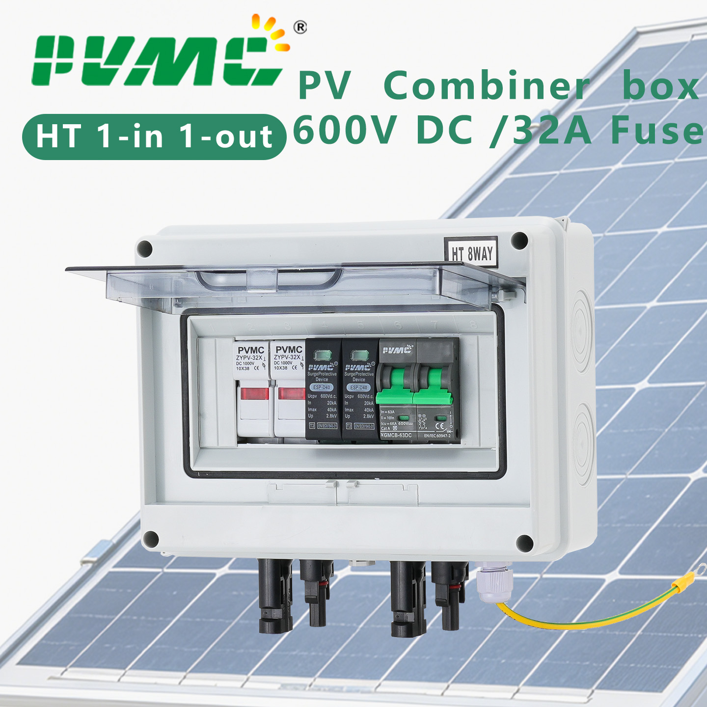 PVMC 1 in 1 out DC 600V Solar  - Solar Combiner Box review and price