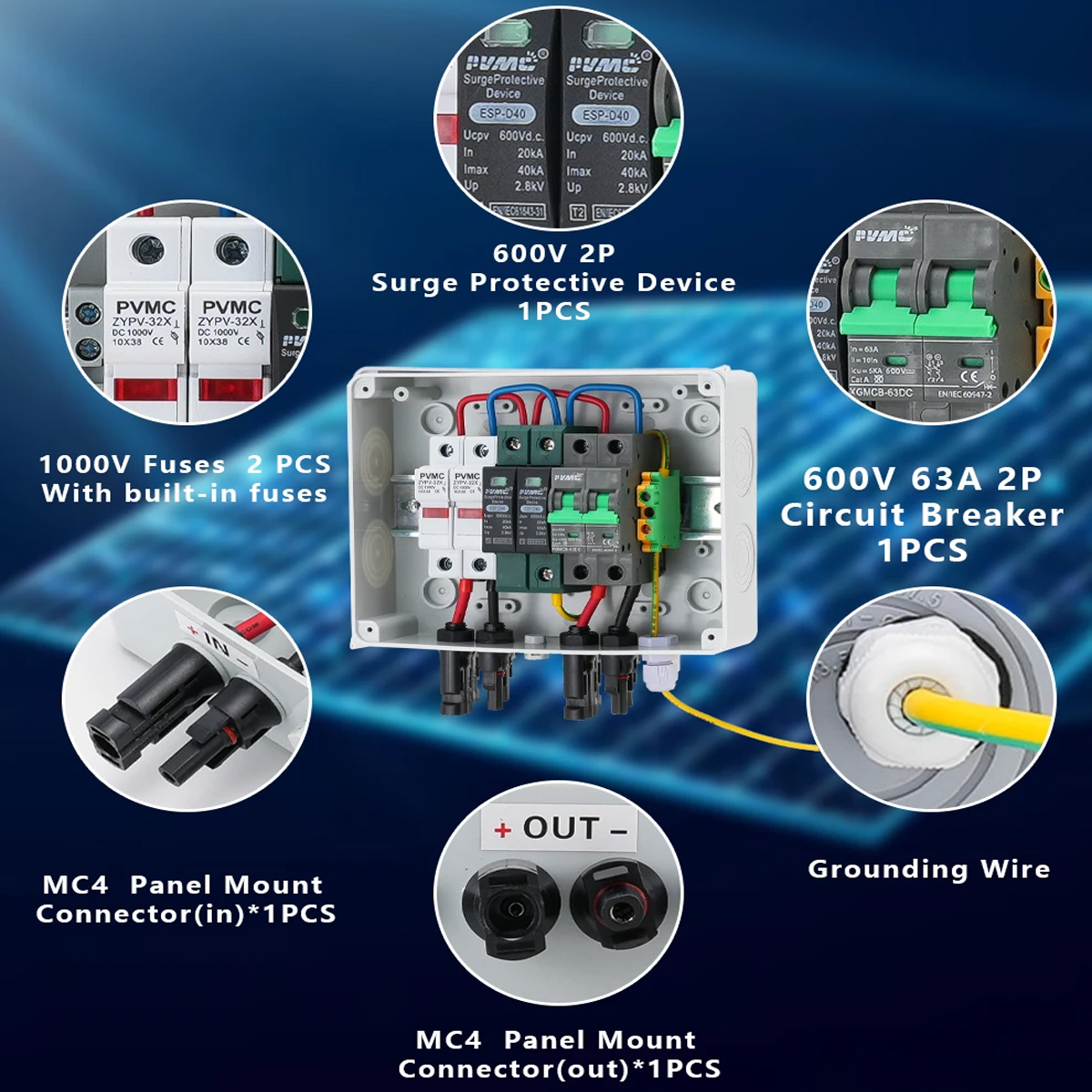 PVMC 1 in 1 out DC 600V Solar  - Solar Combiner Box review and price