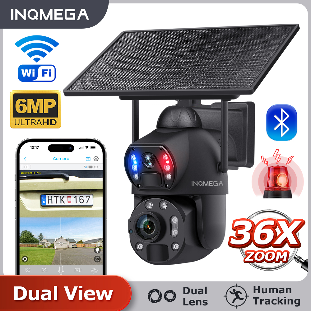 12MP 36X Dual Lens Solar Secur - Solar Panel Tilt Mount review and price