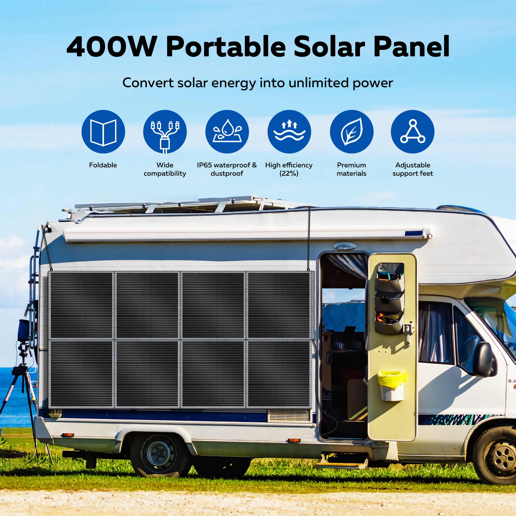 CTOLITY 400W Solar Panel Porta - Rv Solar Kit 400W review and price