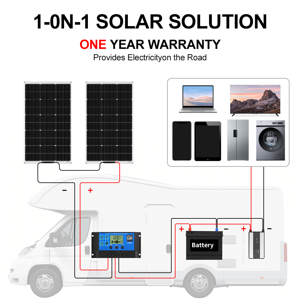 Dokio  Hot Sale 100w 150W 200w - Rv Solar Kit 400W review and price