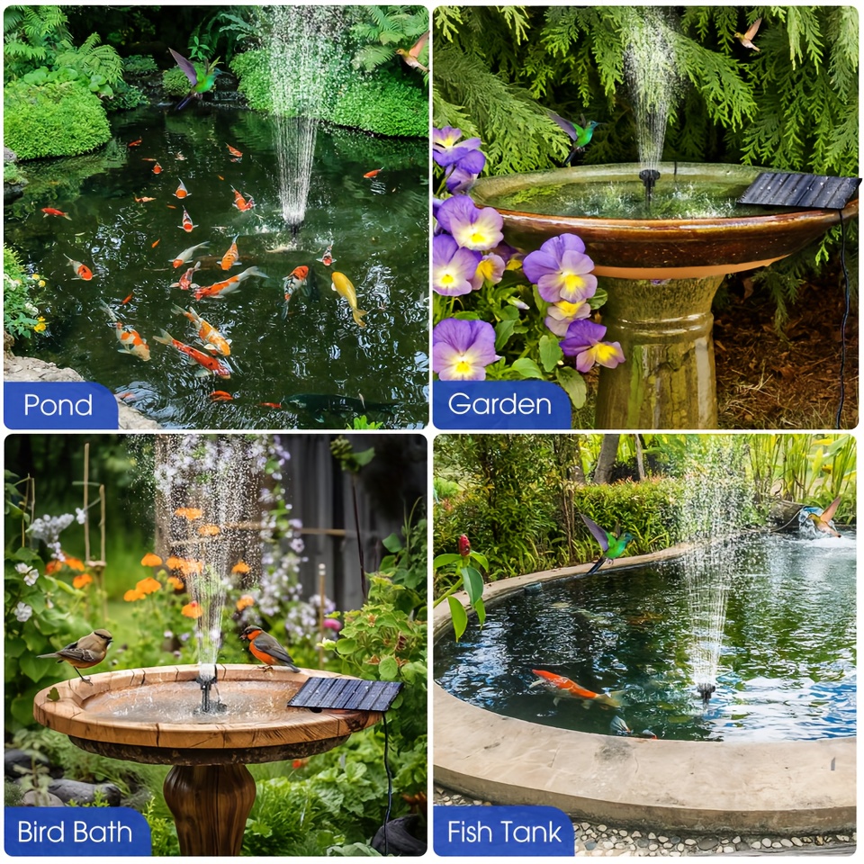 Solar Fountain with 6 Nozzles  - Solar Pool Pump Kit review and price