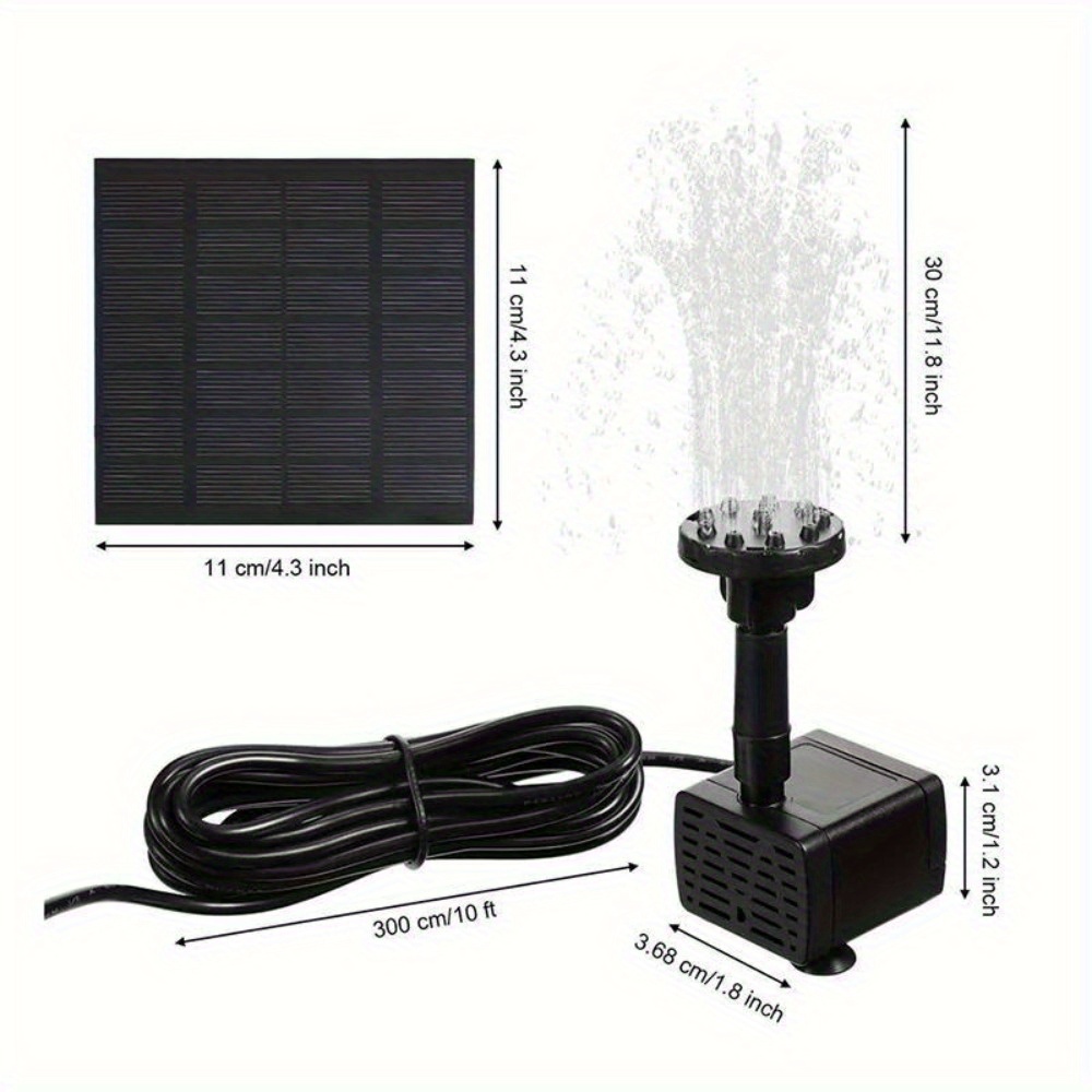 Solar Fountain with 6 Nozzles  - Solar Pool Pump Kit review and price