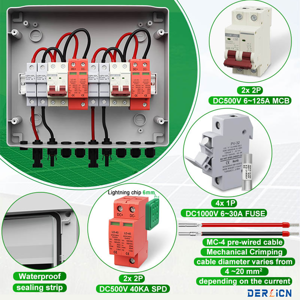 PV Combiner Box DC Solar 500V  - Solar Combiner Box review and price