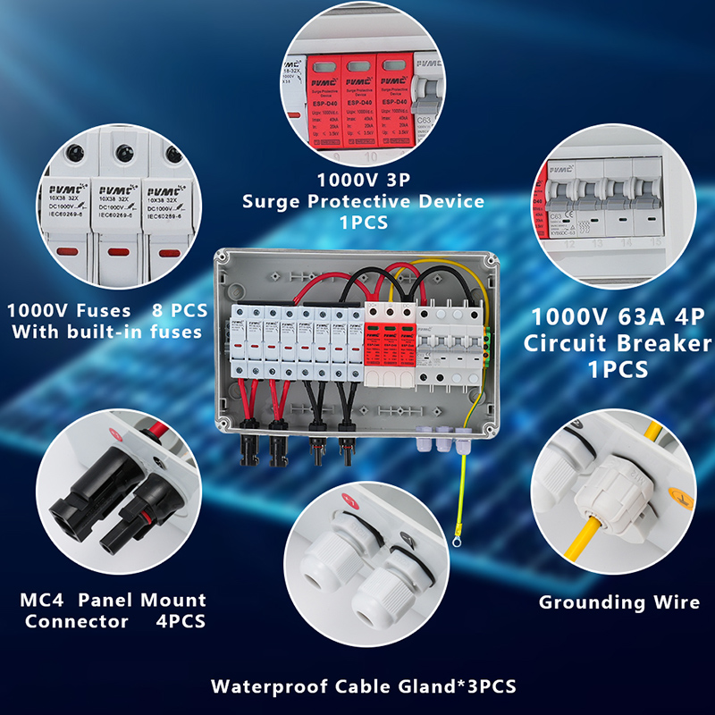HT 4 in 1 out DC1000V Solar ph - Solar Combiner Box review and price