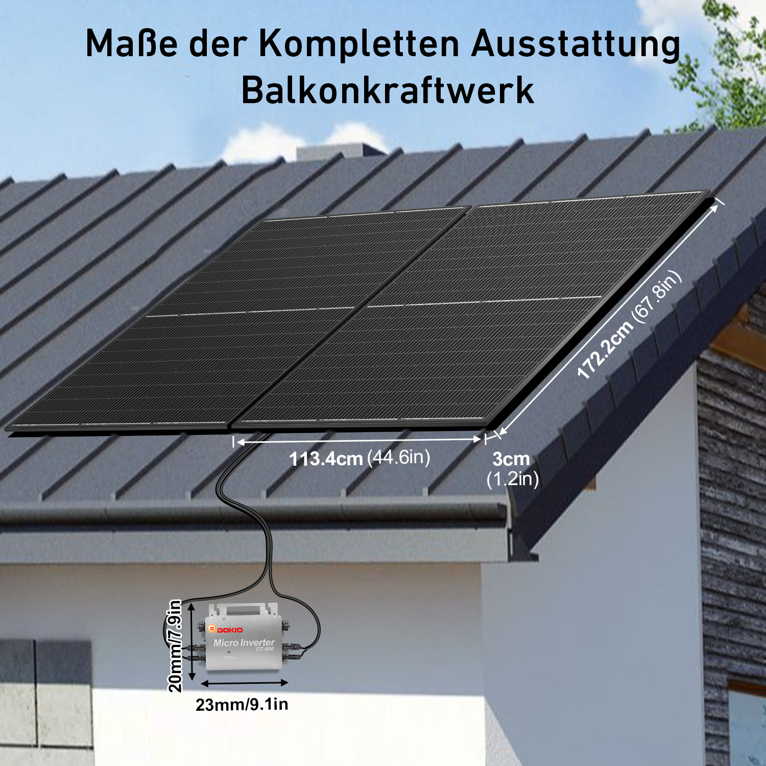 DOKIO Balcony Power Plants Kit - Rv Solar Kit 400W review and price