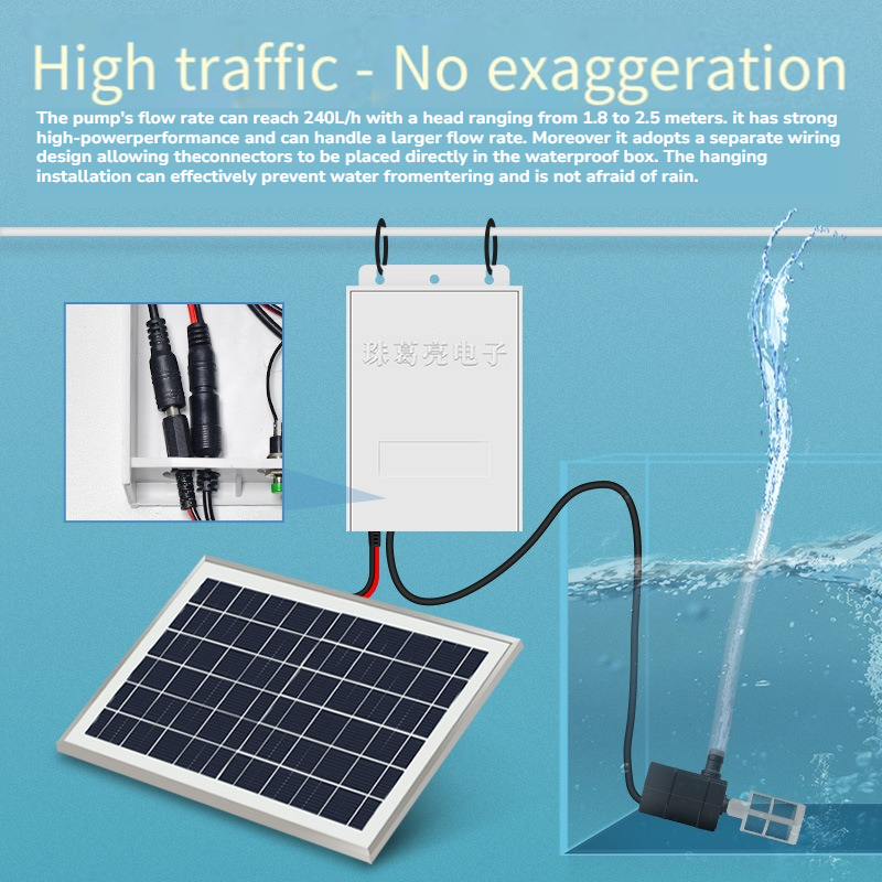 New High-flow Solar Water Pump - Solar Pool Pump Kit review and price