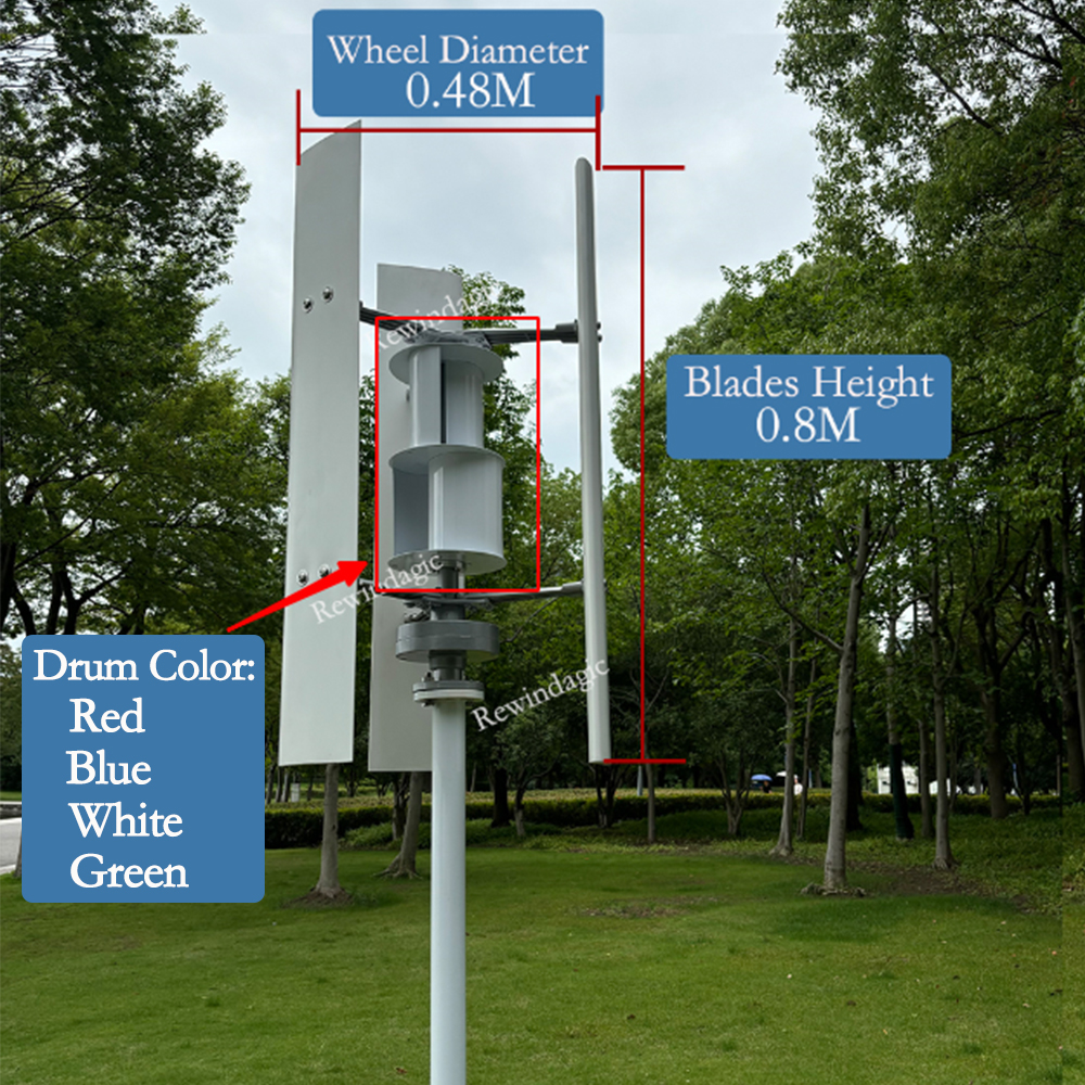 Low Noise High Power 10KW Vert - Wind Solar Hybrid Kit review and price