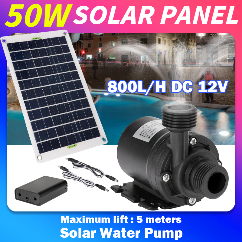 50W 12V Low Noise Brushless Pu - Solar Pool Pump Kit review and price