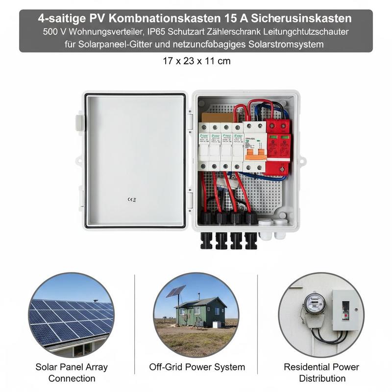 4-wire PV combination box, 15  - Solar Combiner Box review and price