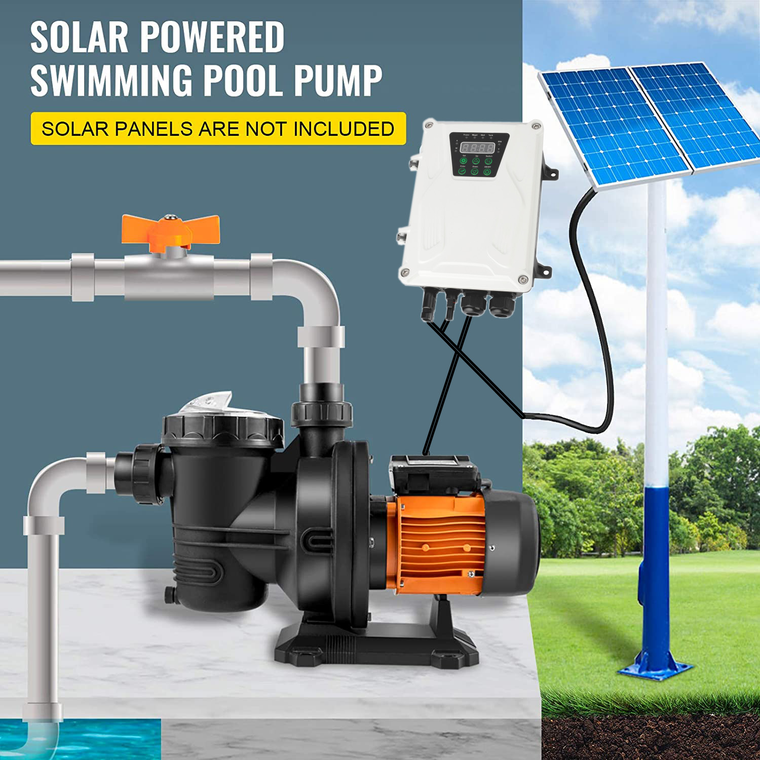 2HP 1500W Solar Pool Booster P - Solar Pool Pump Kit review and price