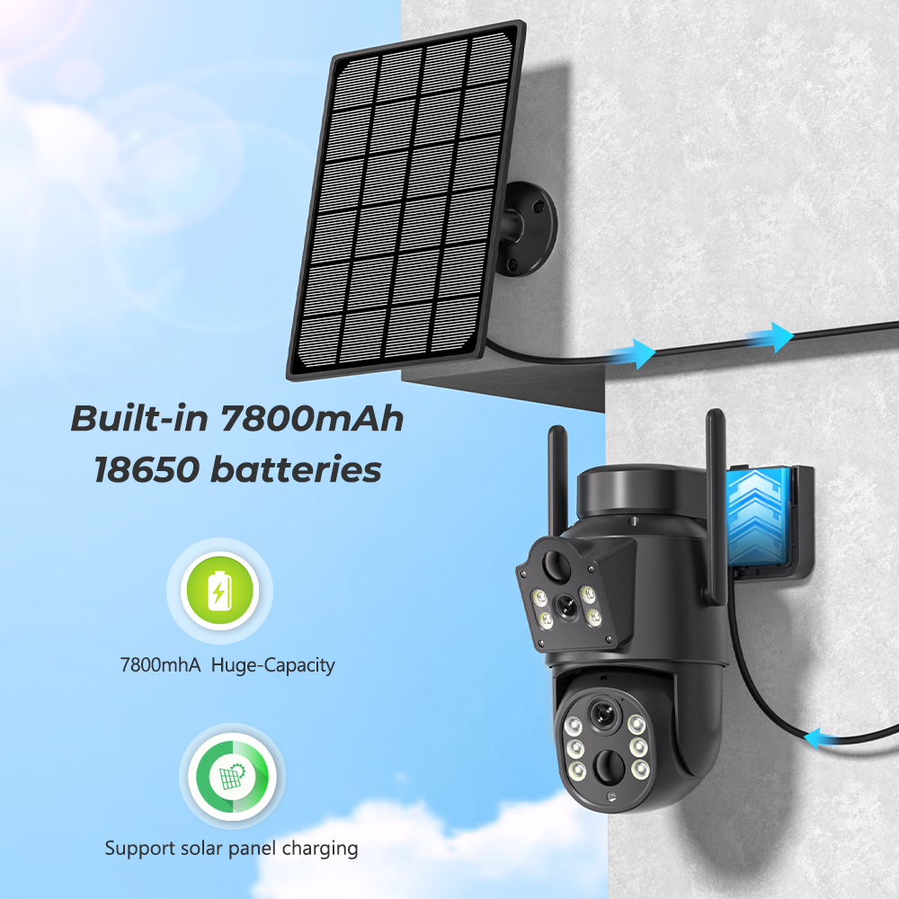 8MP 4K HD Solar WiFi Camera Ou - Solar Panel Tilt Mount review and price