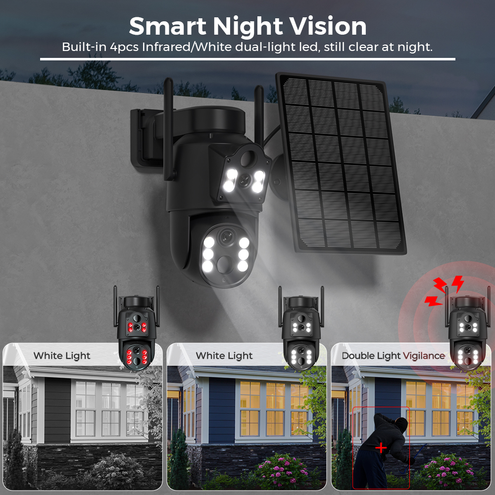 8MP 4K HD Solar WiFi Camera Ou - Solar Panel Tilt Mount review and price