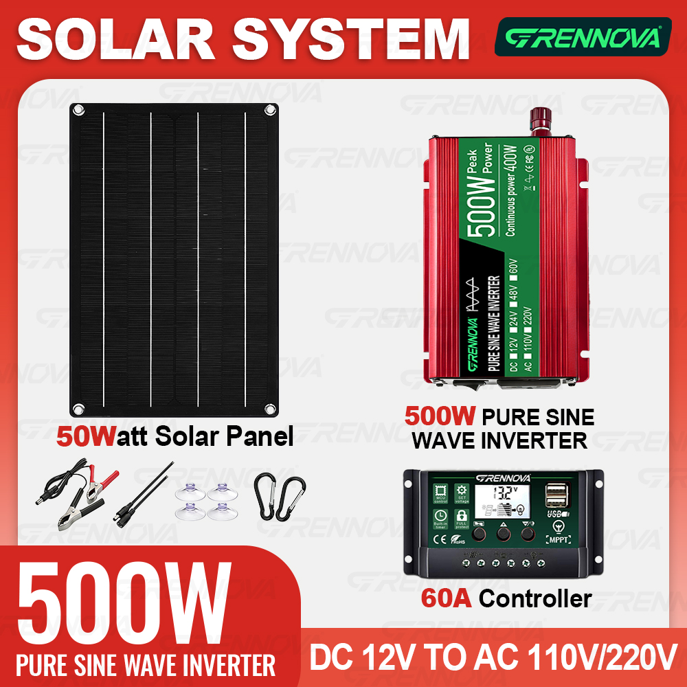 500W Peak Pure Sine Wave Solar - Rv Solar Kit 400W review and price