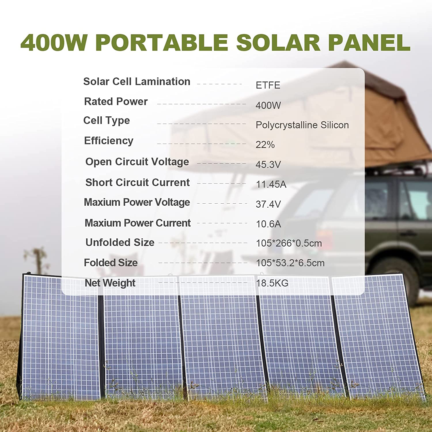 ALLPOWERS Foldable Solar Panel - Rv Solar Kit 400W review and price