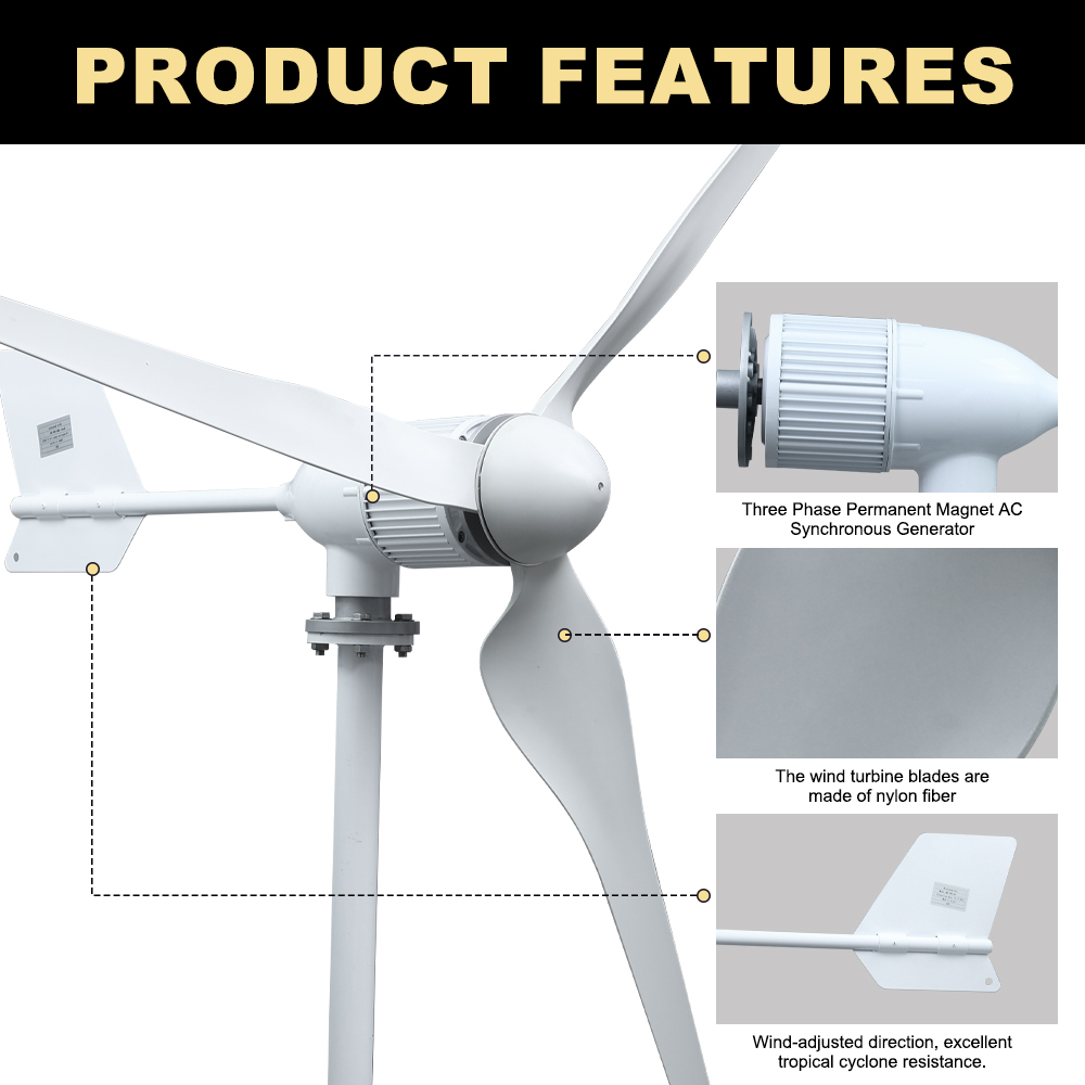 5000W 5KW Horizontal Axis Wind - Wind Solar Hybrid Kit review and price