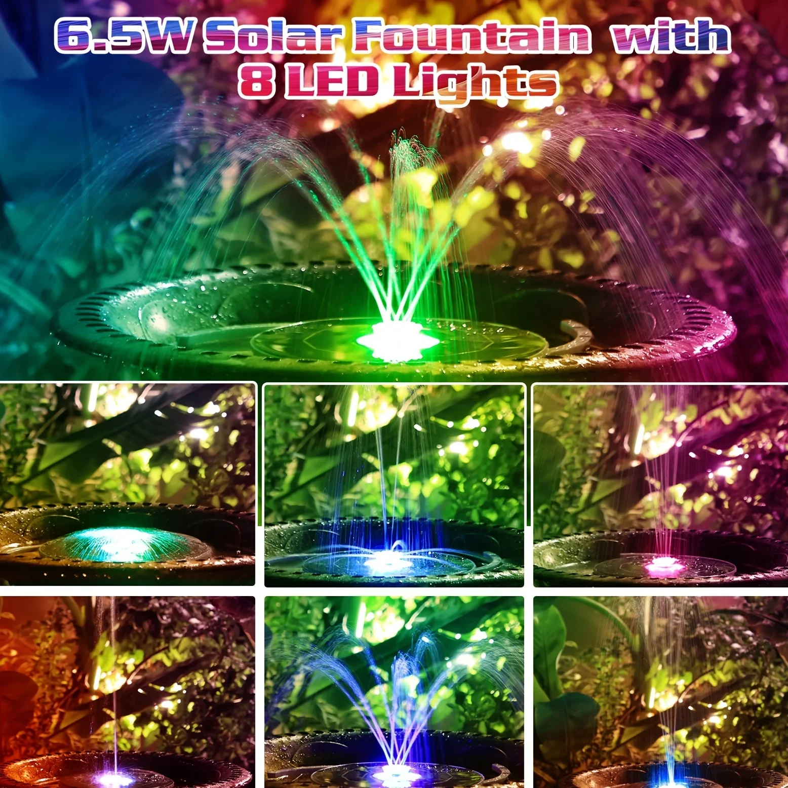 6.5W LED Solar Fountain Pump w - Solar Pool Pump Kit review and price